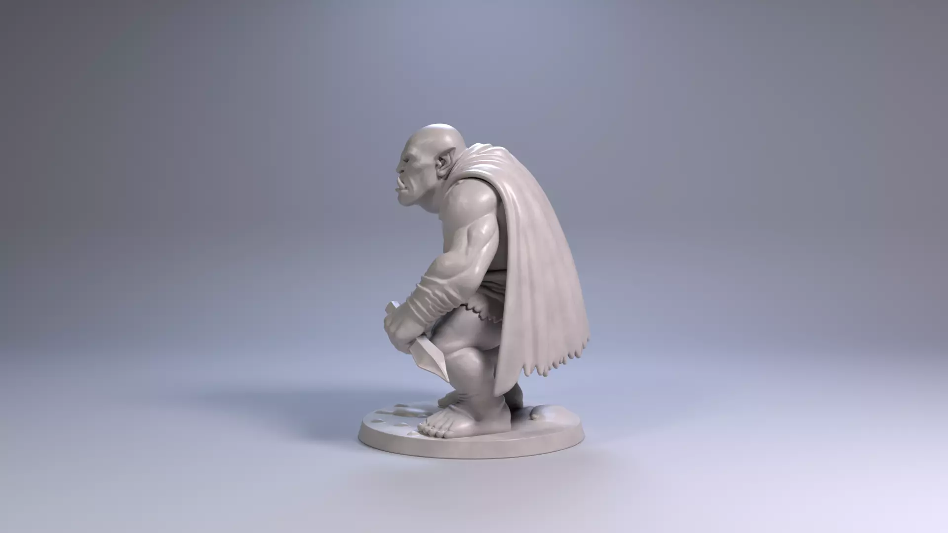 Mountain Troll 3D Printable Fantasy Monster Free 3D print model_3