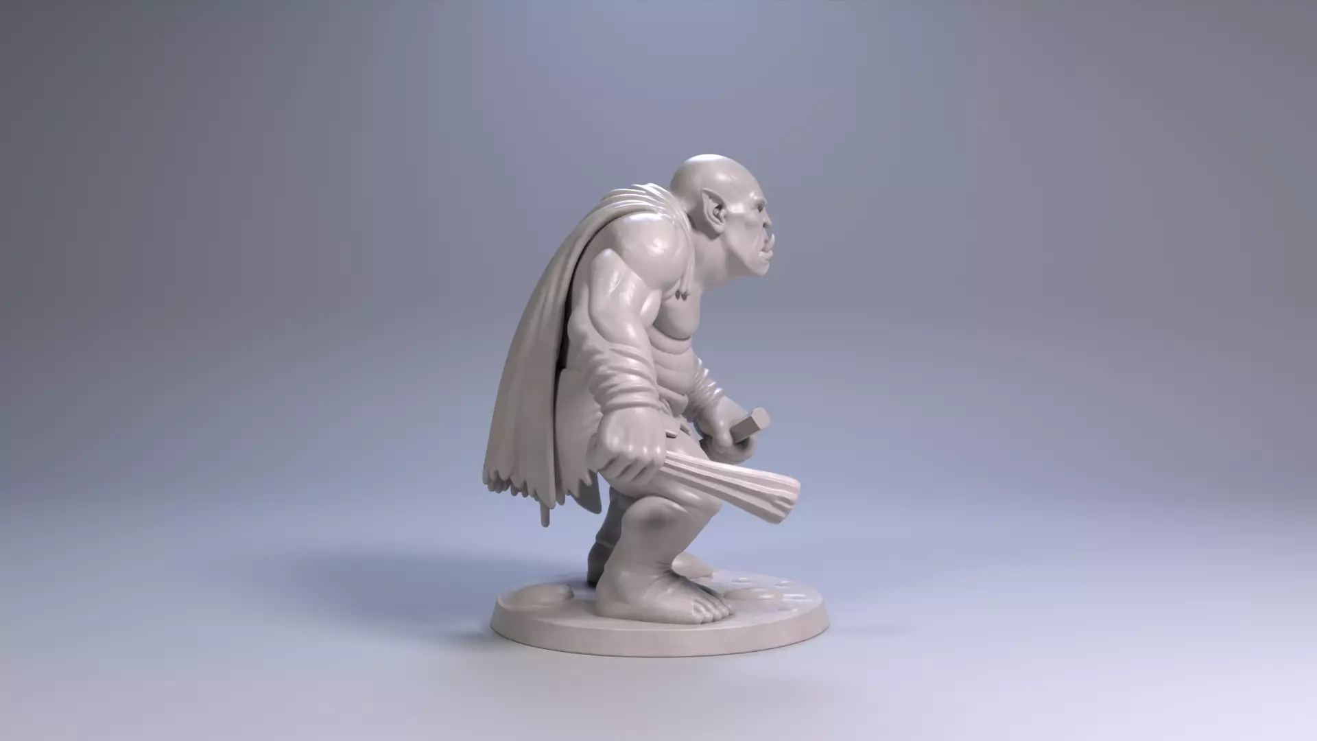 Mountain Troll 3D Printable Fantasy Monster Free 3D print model_24