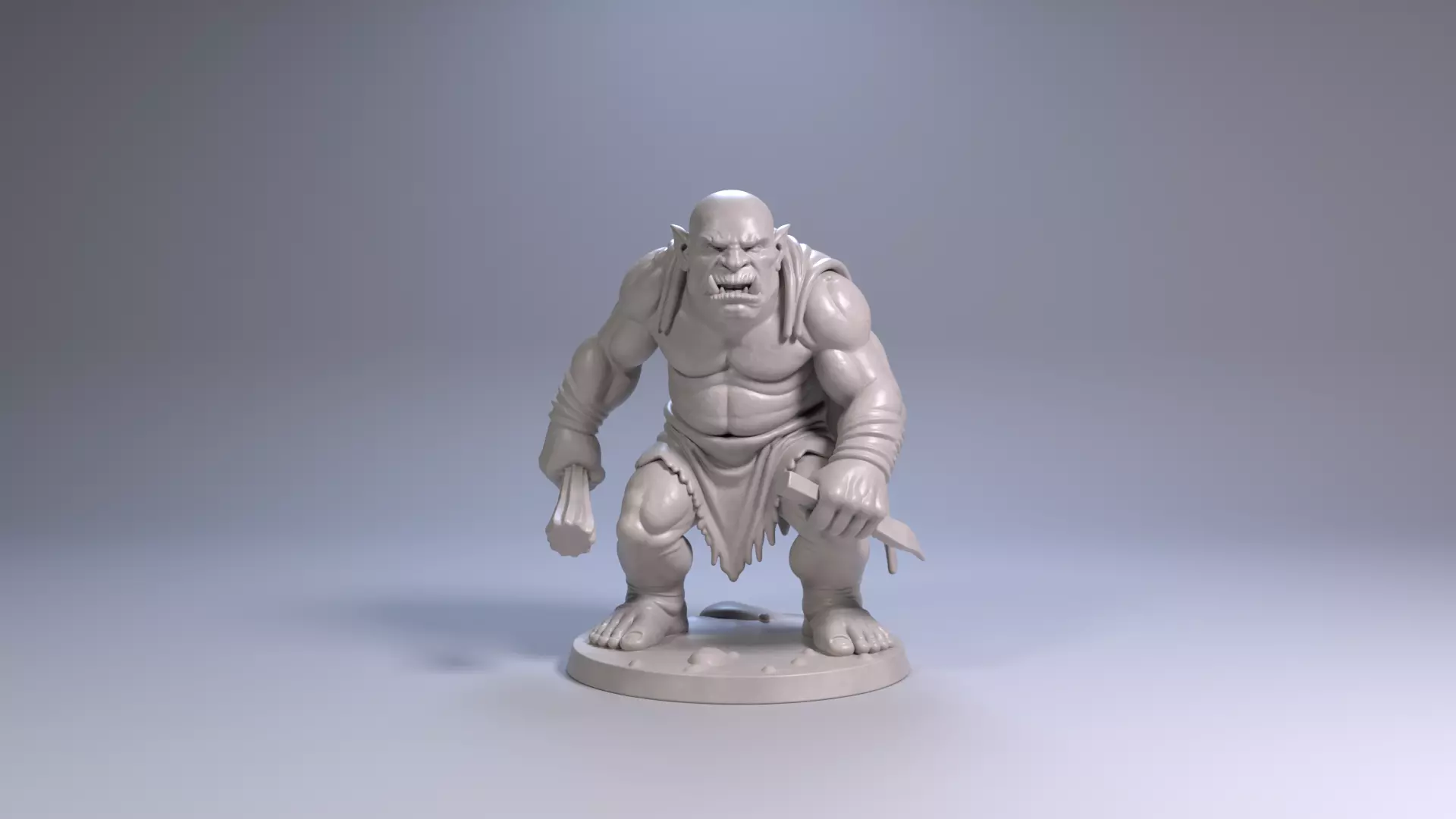 Mountain Troll 3D Printable Fantasy Monster Free 3D print model_2