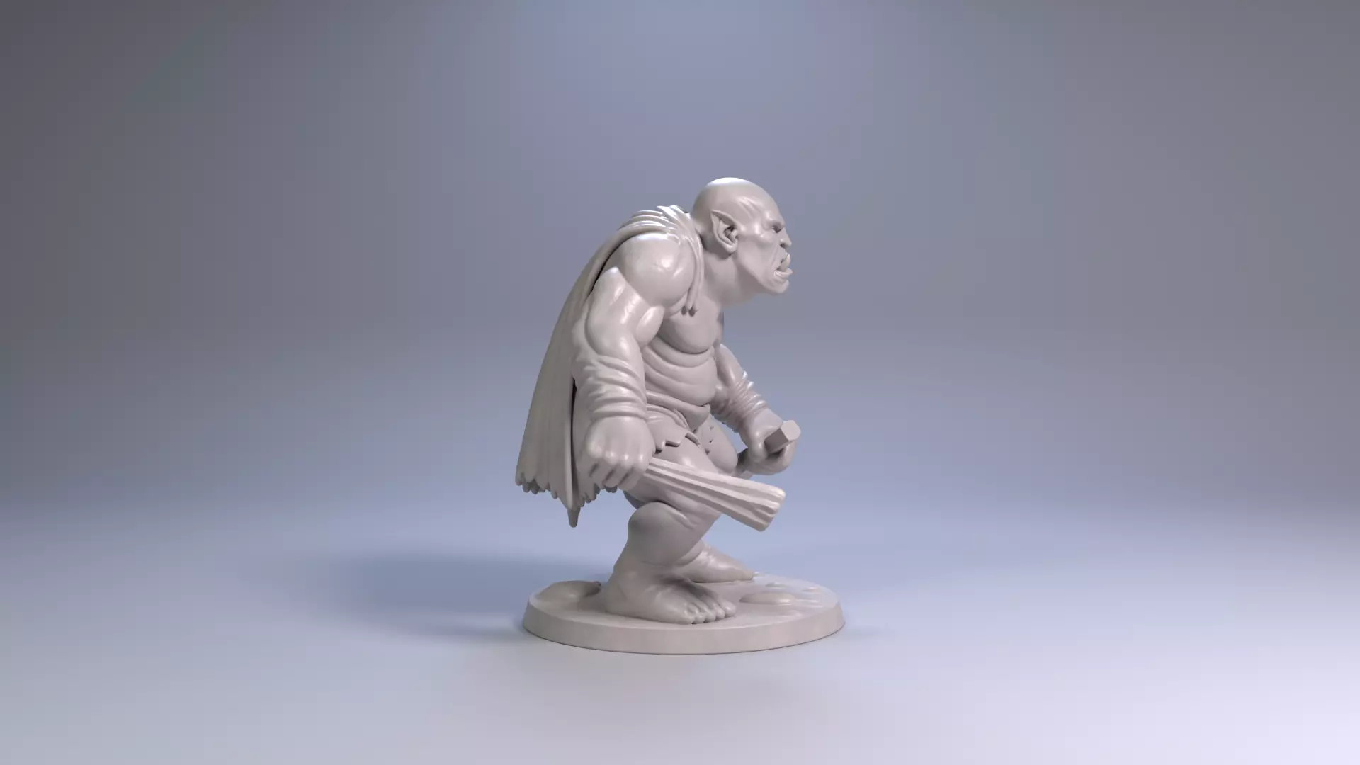 Mountain Troll 3D Printable Fantasy Monster Free 3D print model_5