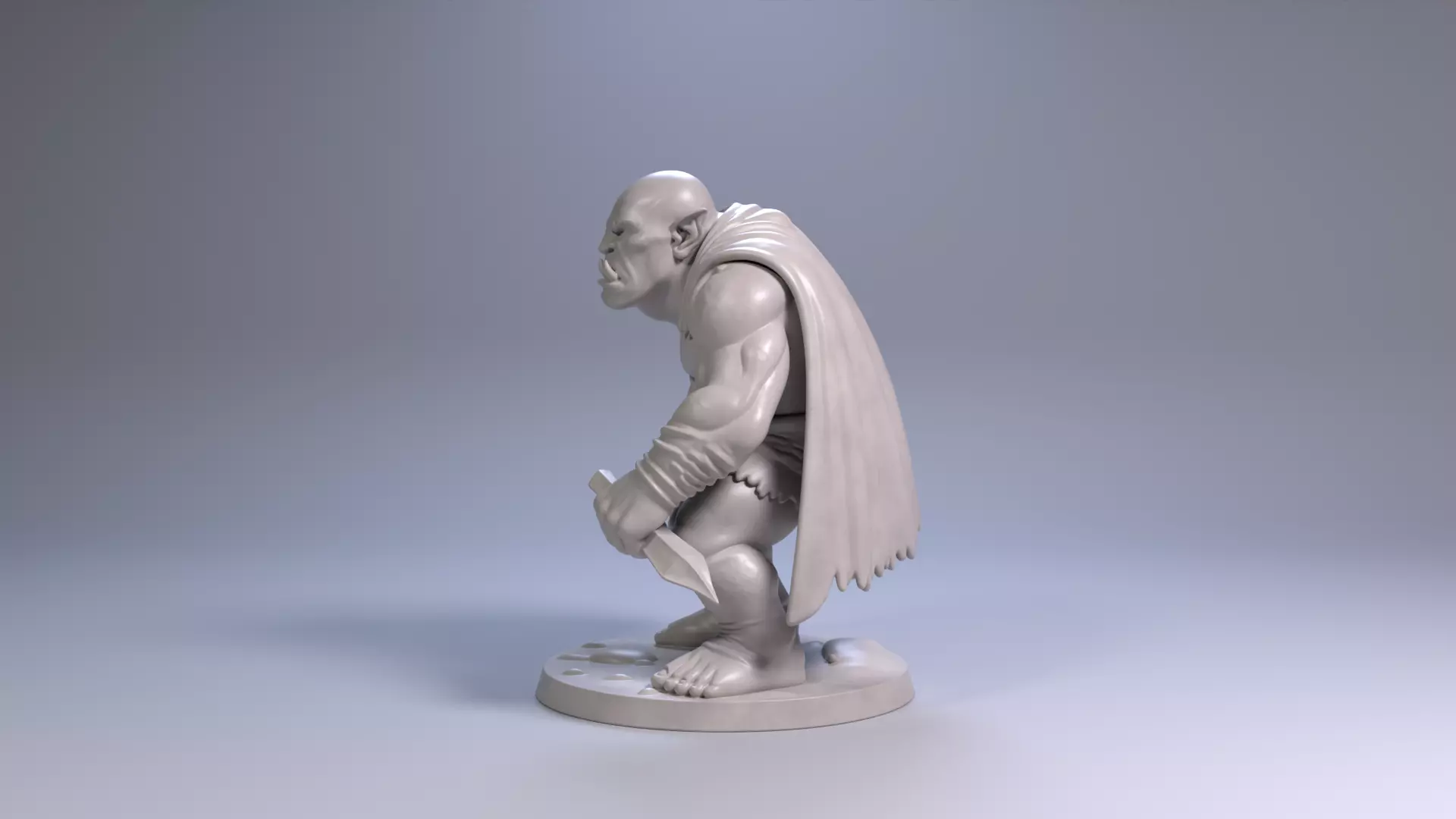 Mountain Troll 3D Printable Fantasy Monster Free 3D print model_15