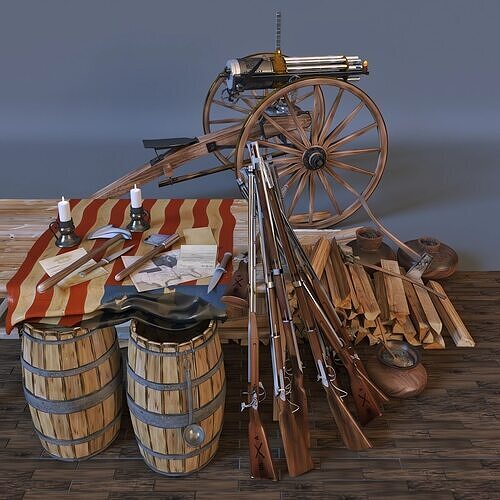 Guerre De Secession 3D model