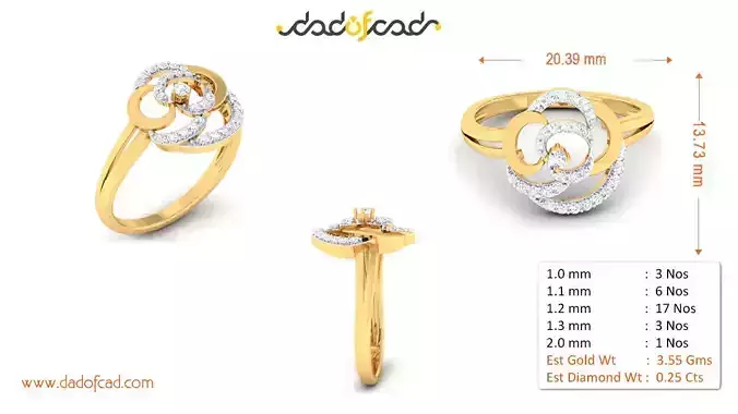 Buy Gold Leaf Luxury Diamond Ring