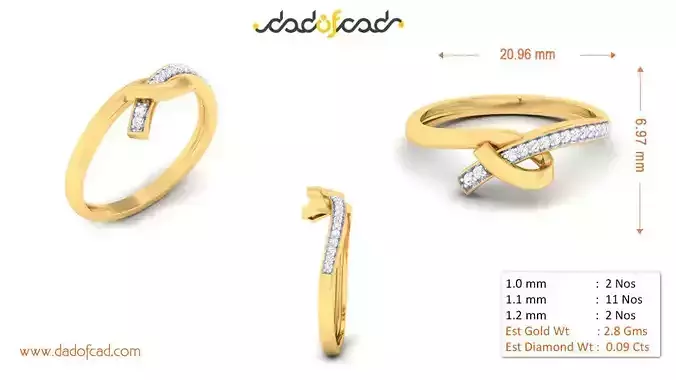 Charming Waves Diamond Ring Online