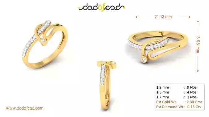 Eternal Sparkle Gold Diamond Ring