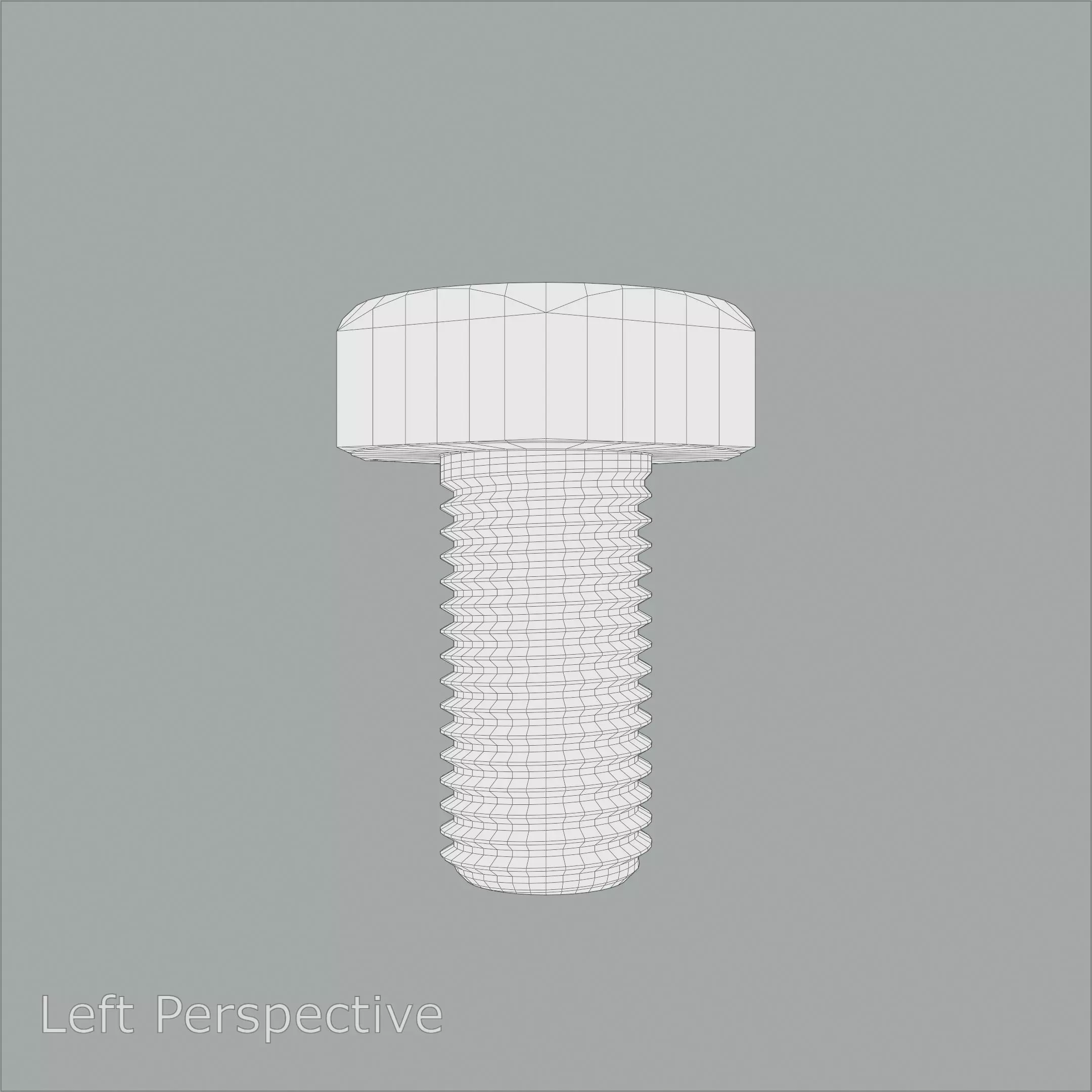 Sand Blasted Hex M3 Bolt Detailed 3D Model 3D model_12