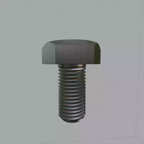 Sand Blasted Hex M3 Bolt Detailed 3D Model 3D model 7