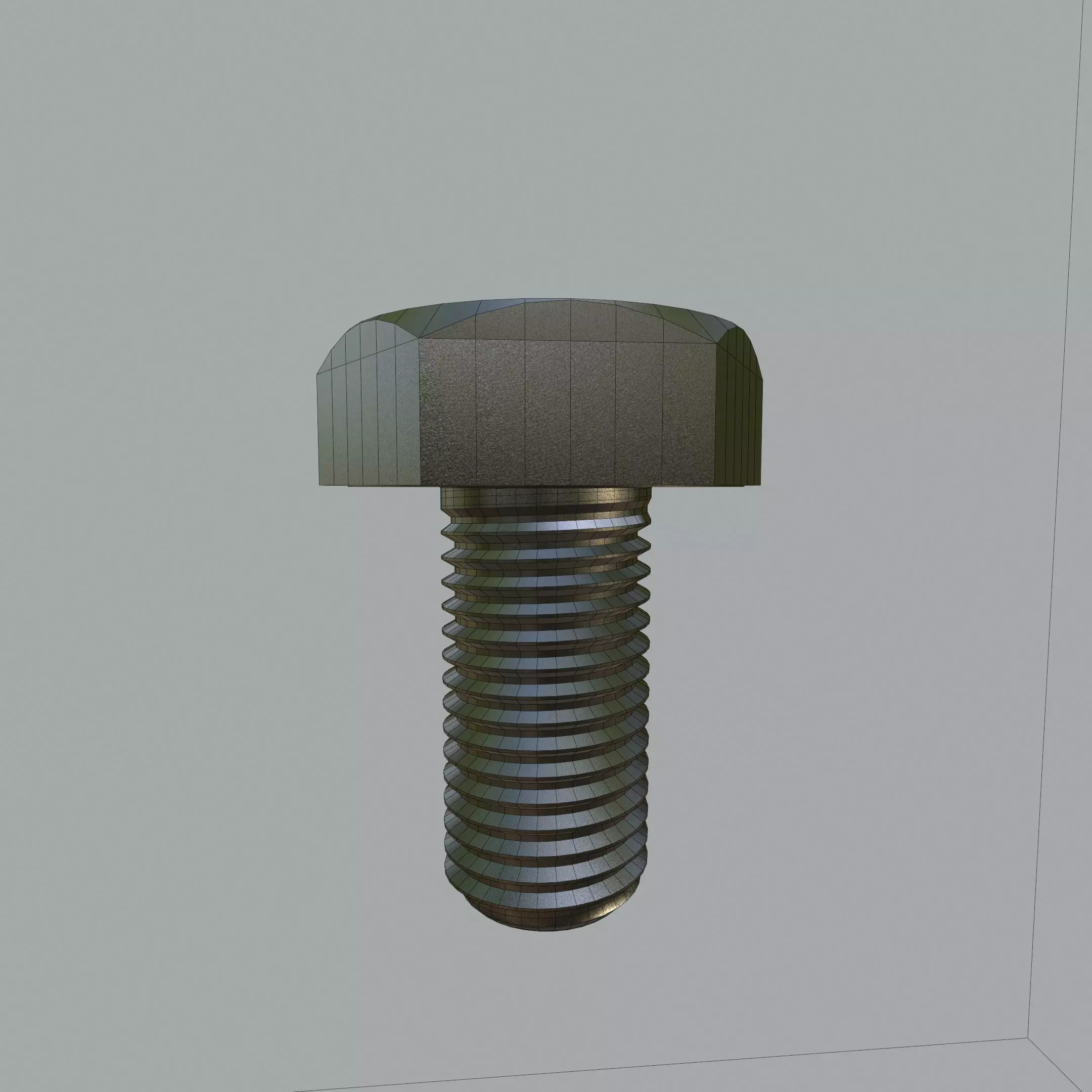 Sand Blasted Hex M3 Bolt Detailed 3D Model 3D model_6