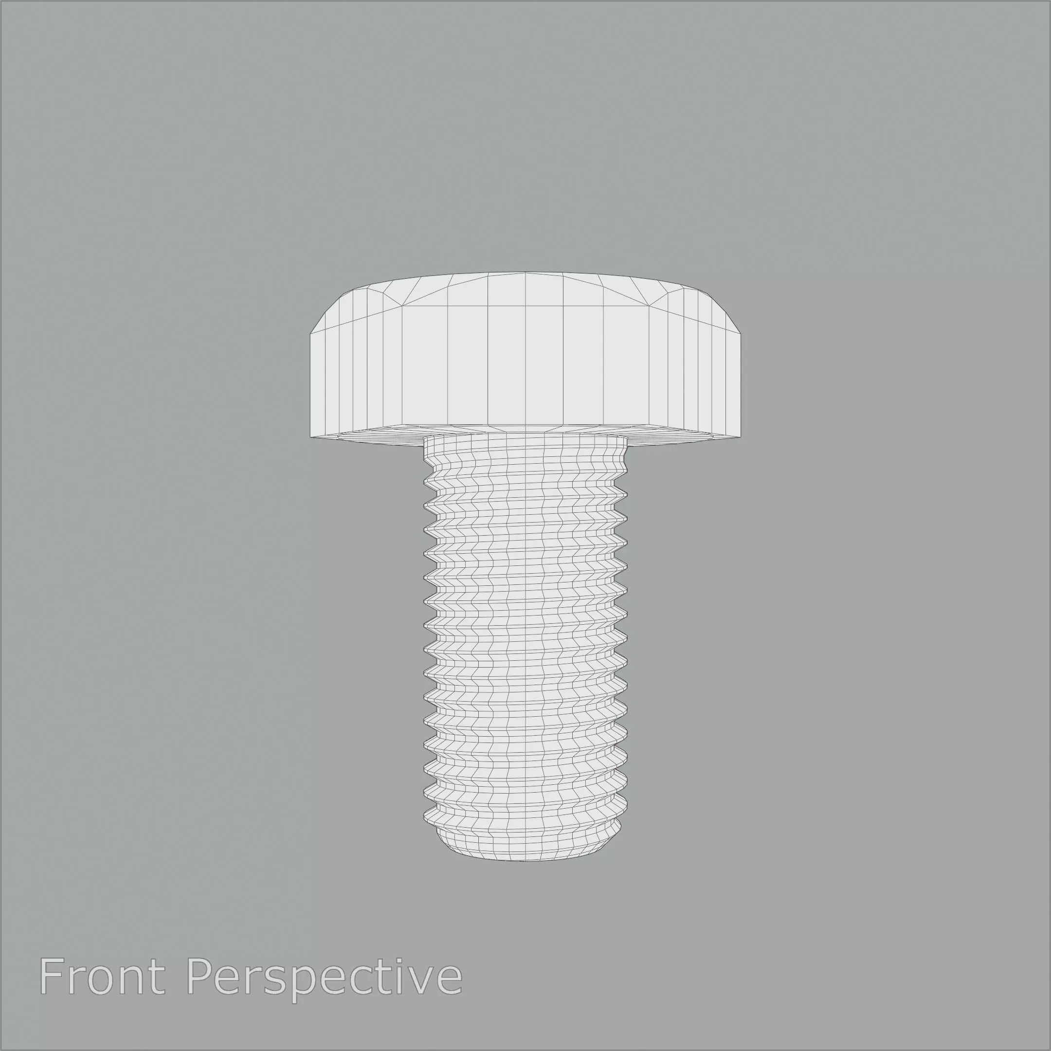 Sand Blasted Hex M3 Bolt Detailed 3D Model 3D model_10