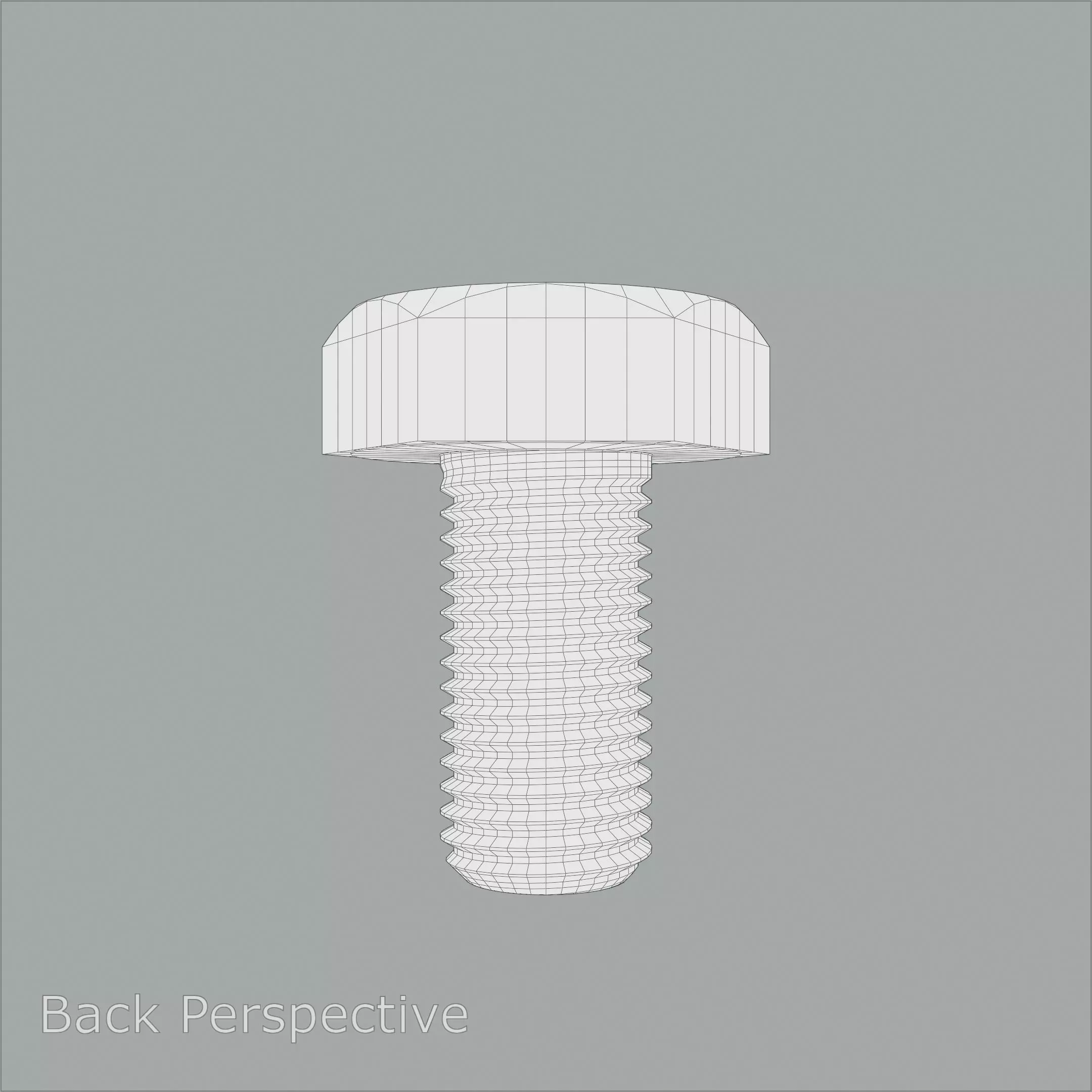 Sand Blasted Hex M3 Bolt Detailed 3D Model 3D model_11