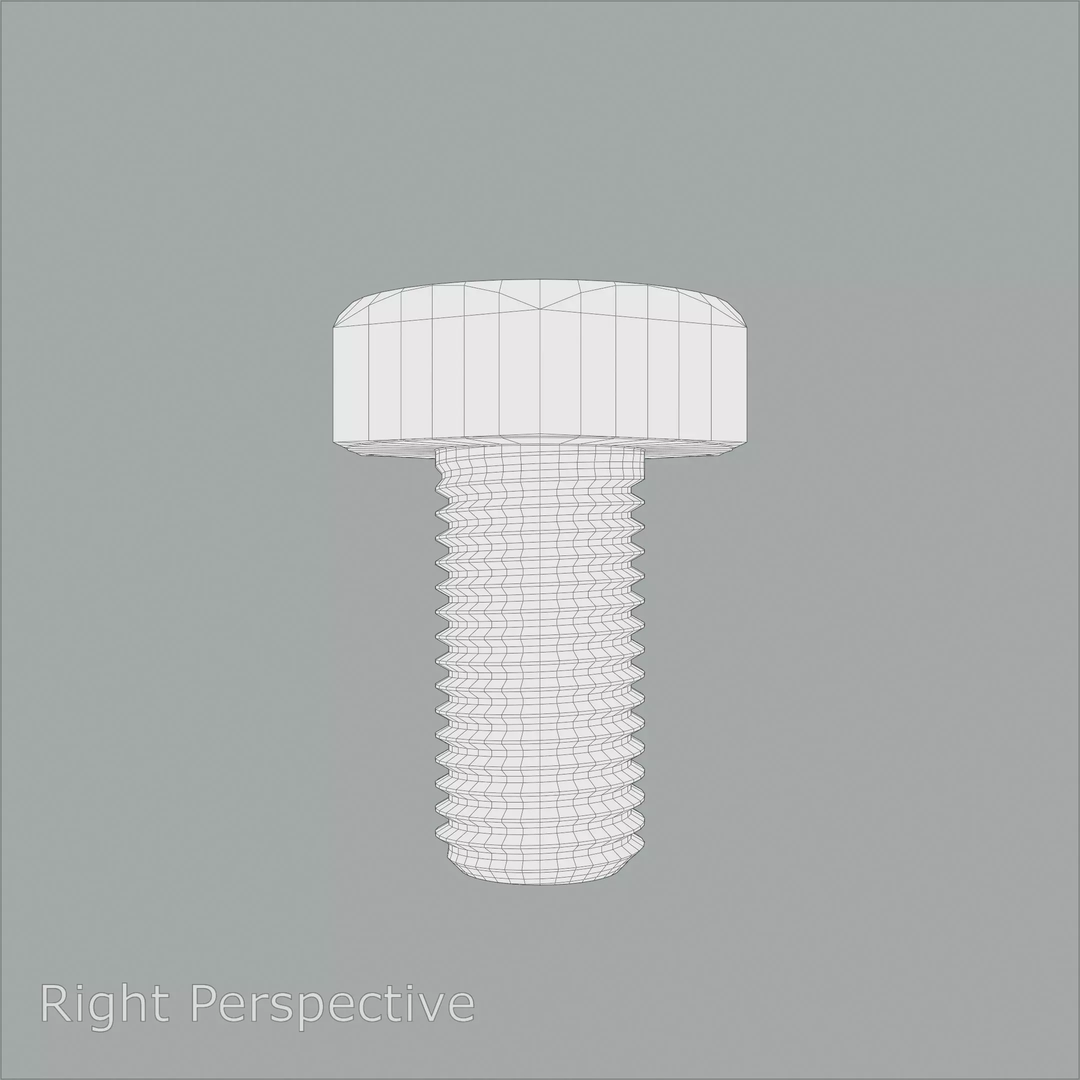 Sand Blasted Hex M3 Bolt Detailed 3D Model 3D model_7