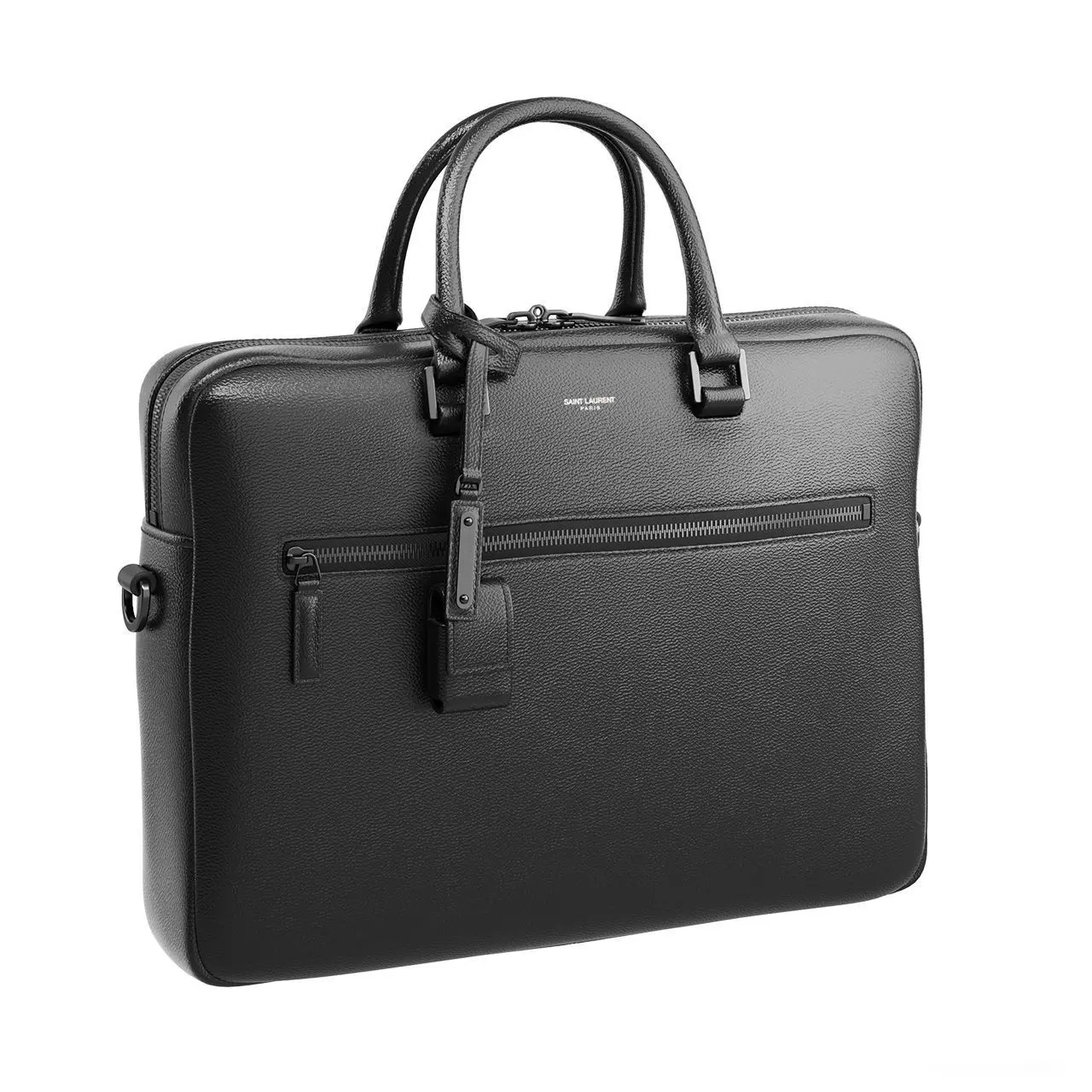 Full Grain Leather Briefcase by Saint Laurent 3D model_0