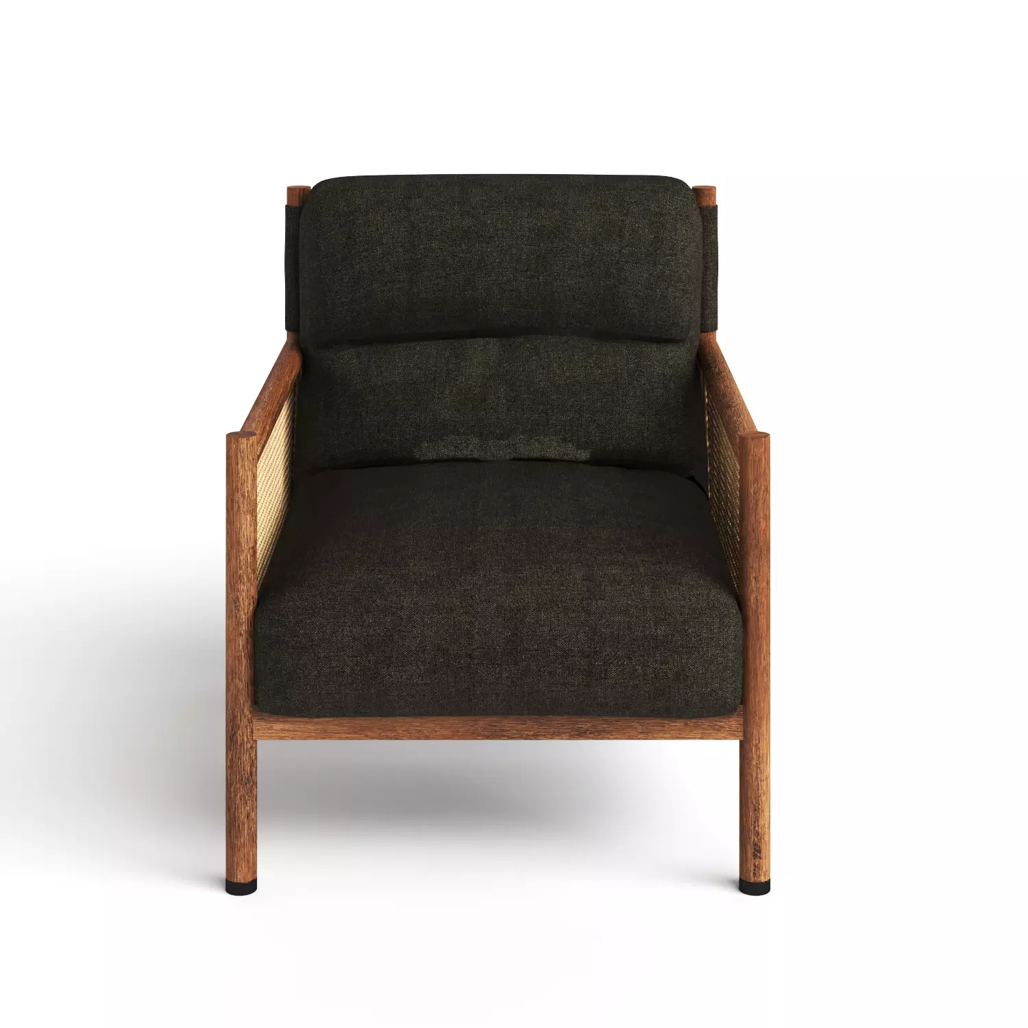 Sainpol Cane Arms Chair - Wooden bazar 3D model