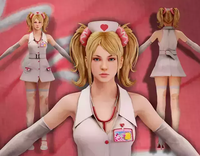 Juliet Starling Nurse Lollipop Chainsaw RePOP 3D model