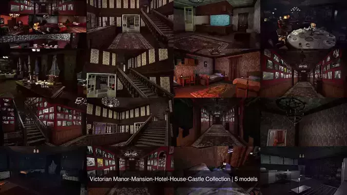  Victorian Manor-Mansion-Hotel-House-Castle Collection