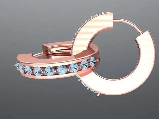 Earrings 3d model 3D print model 3D print model
