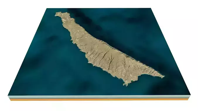 San Clemente island full 3D model terrain