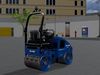 Road Roller Version-1 blue Low-poly 3D model_1