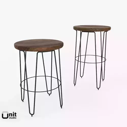 Hairpin Bar Stool by West Elm 3D model