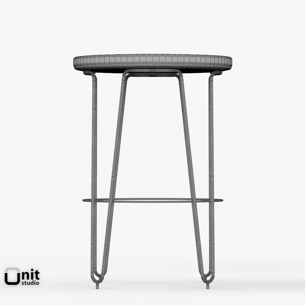 Hairpin Bar Stool by West Elm 3D model_10