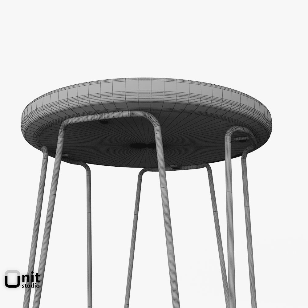 Hairpin Bar Stool by West Elm 3D model_8