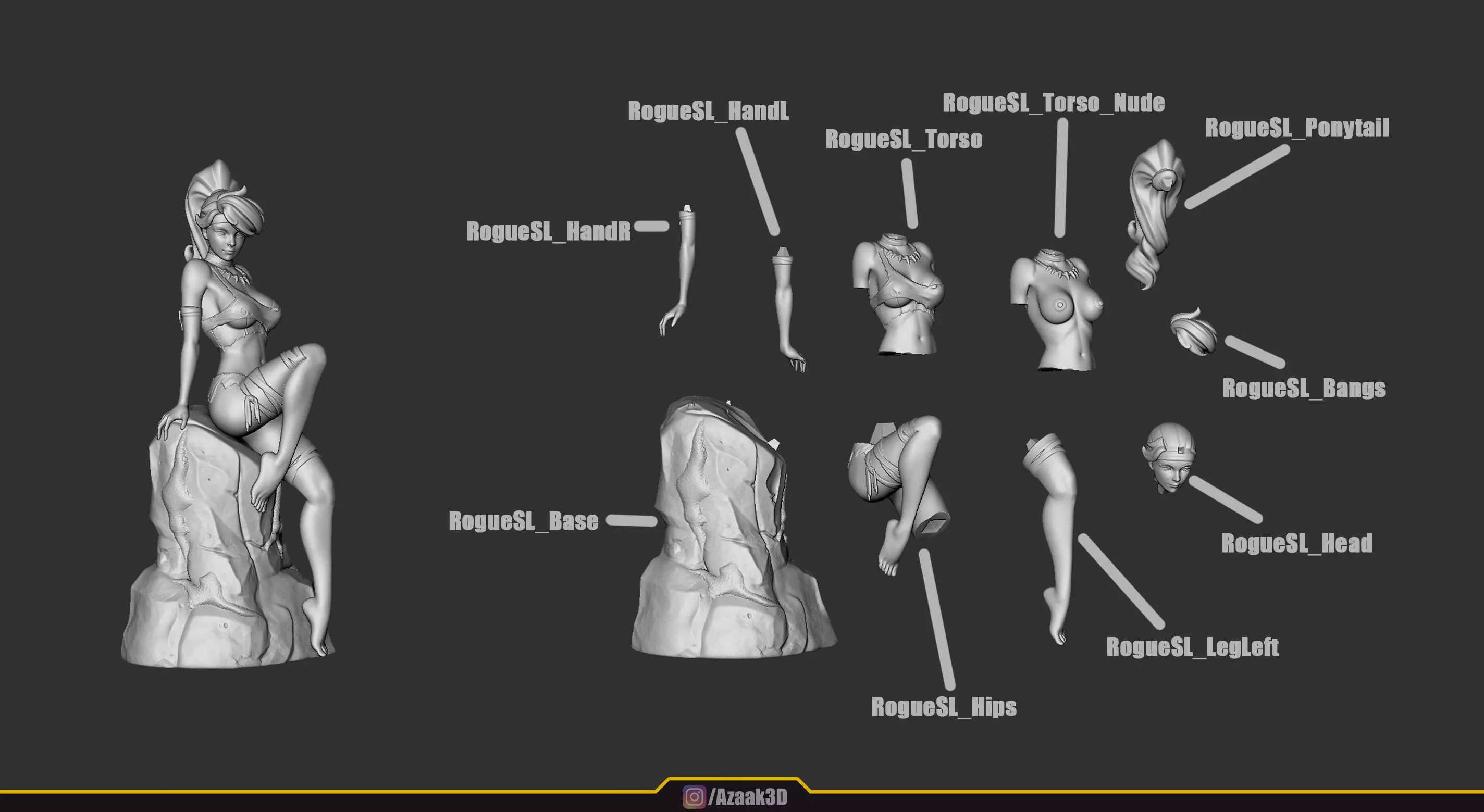 Savage Lands Rogue 3D print model_2