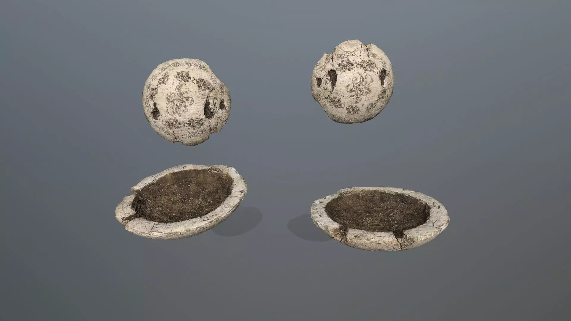 angel fountain Low-poly 3D model_4