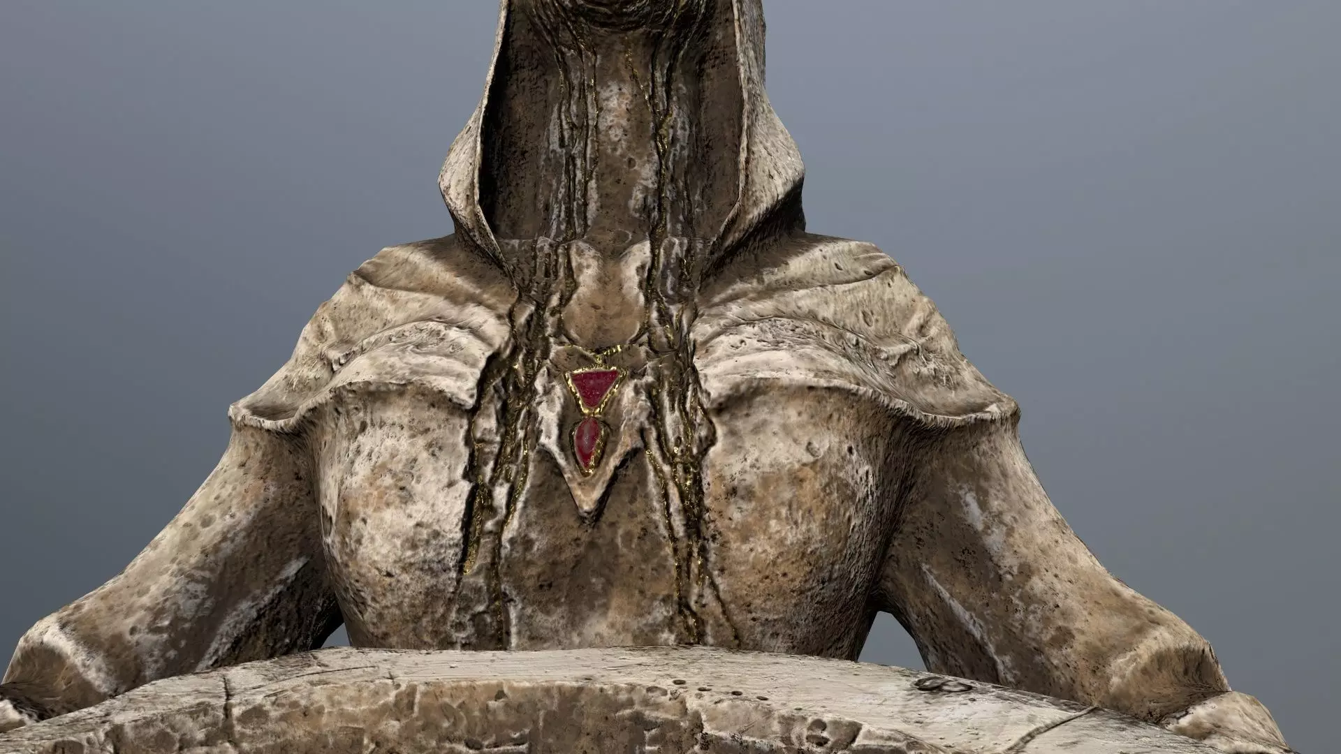 angel fountain Low-poly 3D model_7