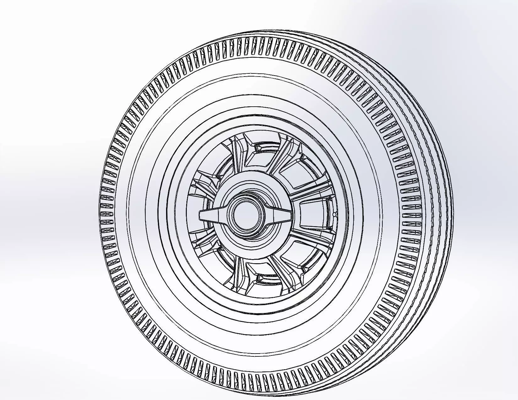 Wheel Oldsmobile Starfire 1964 for scale model 3D print model_1