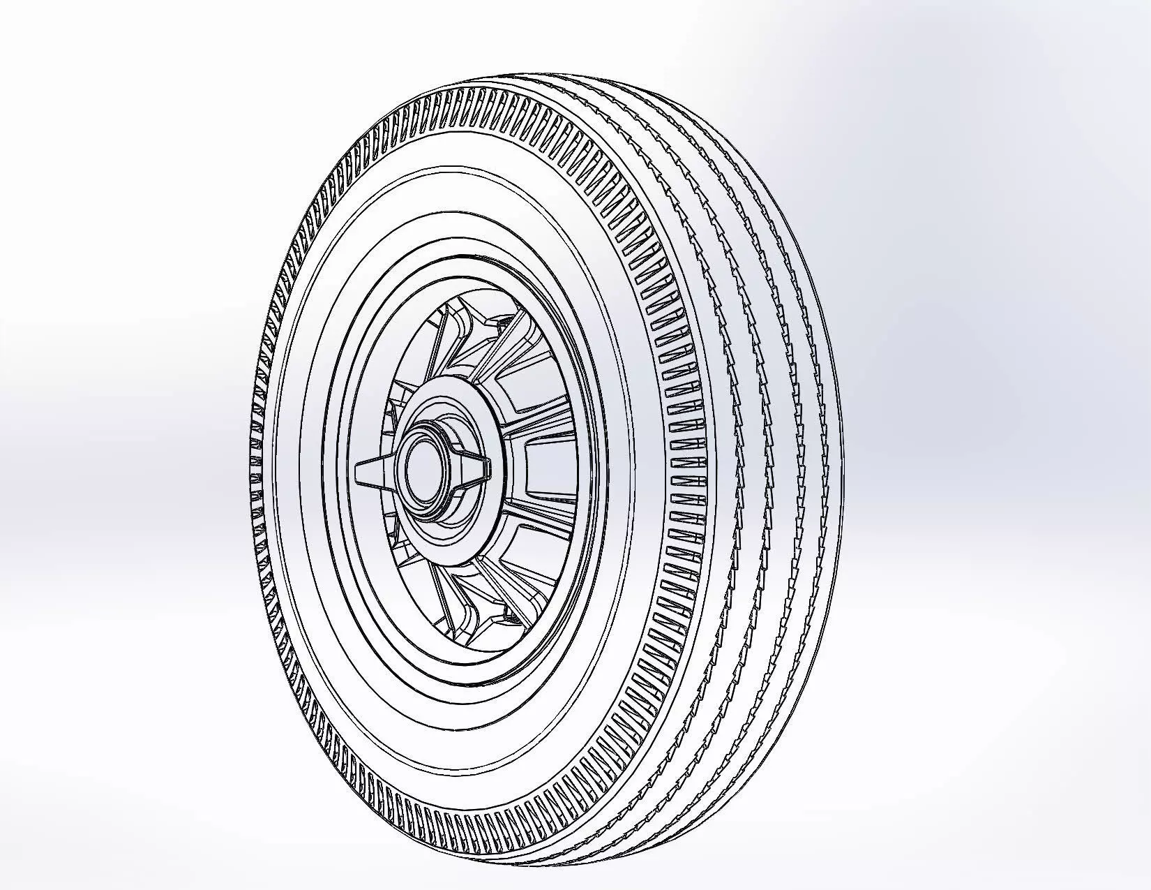 Wheel Oldsmobile Starfire 1964 for scale model 3D print model_3