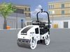Road Roller Version-1 white Low-poly 3D model_1