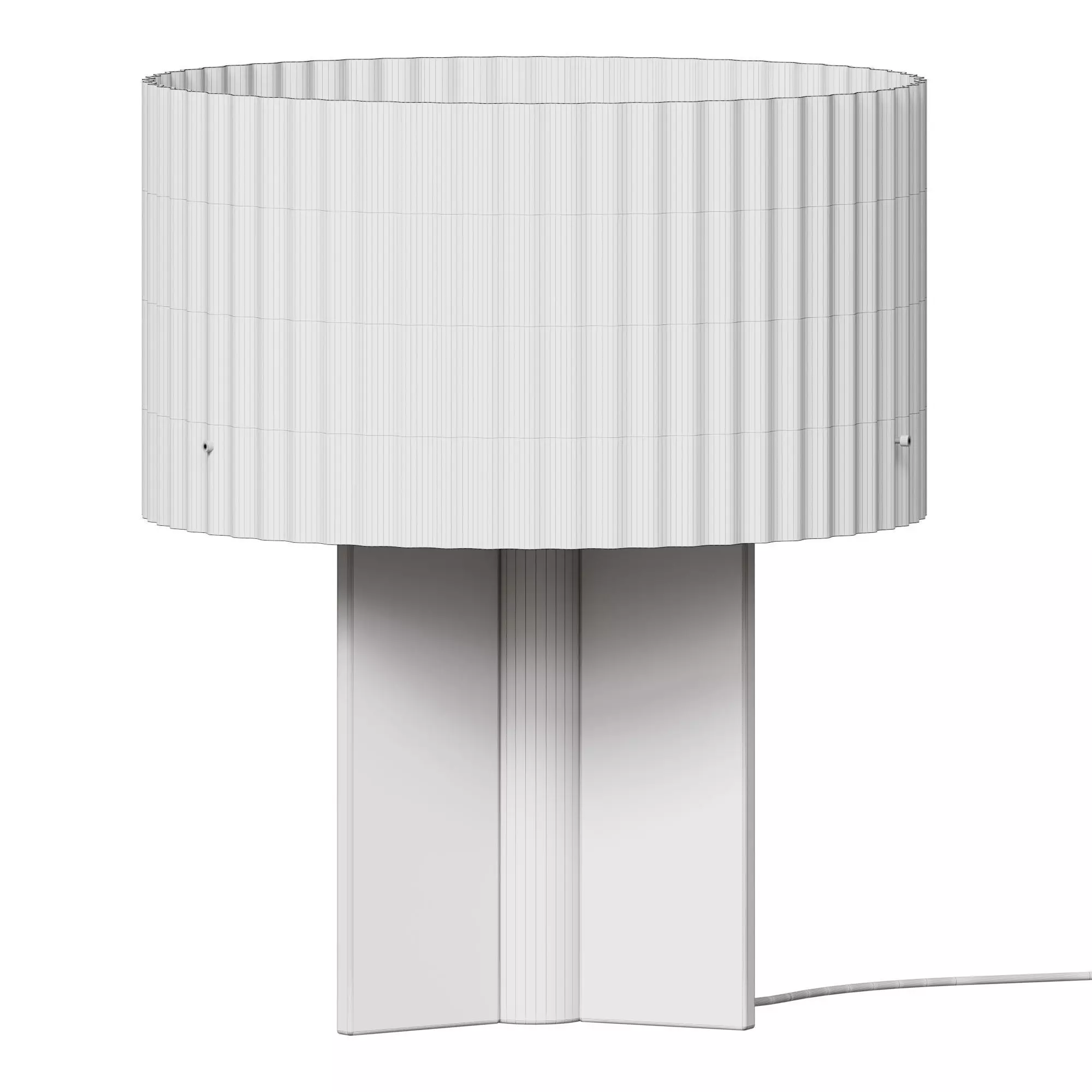 Tischlampe Emmi mit Riffelglas 3D model_2