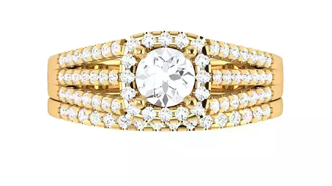 Real Diamond Round Shape Pure Design Ring