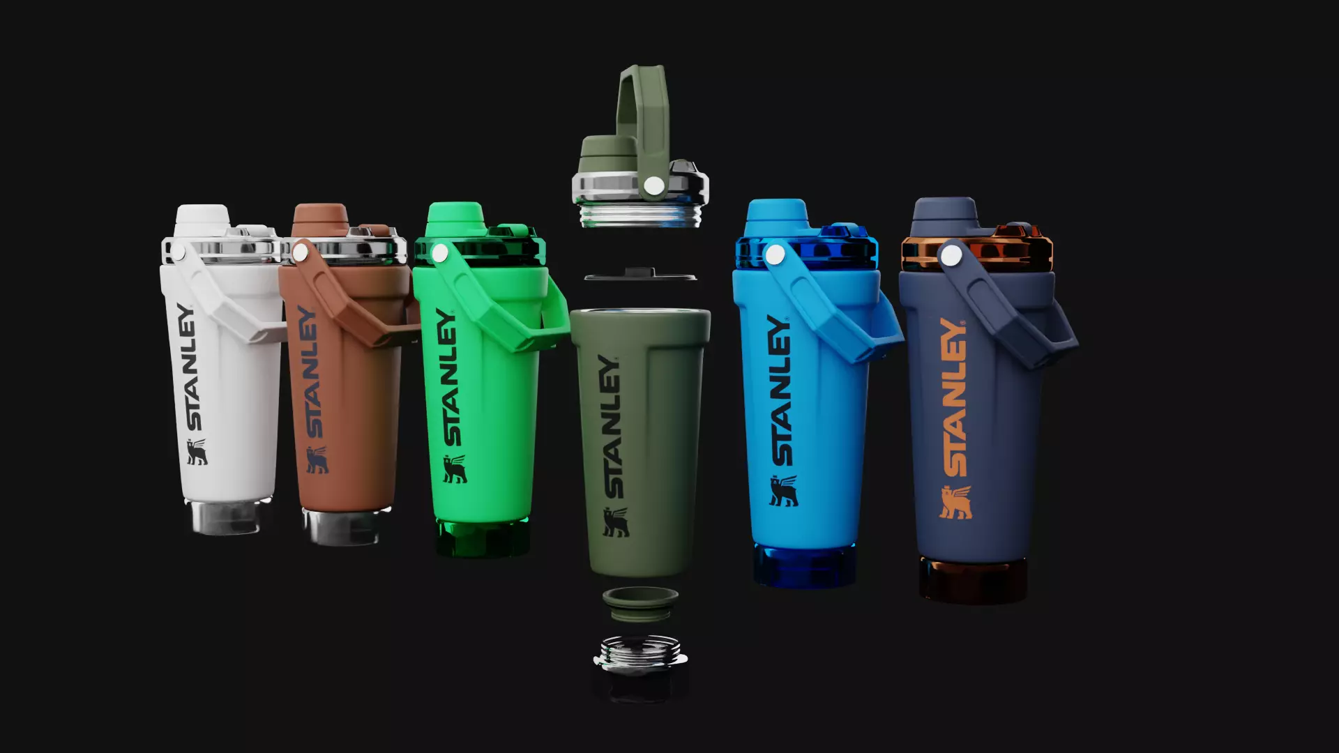 Stanley Activate Shaker Bottle 3D model_9