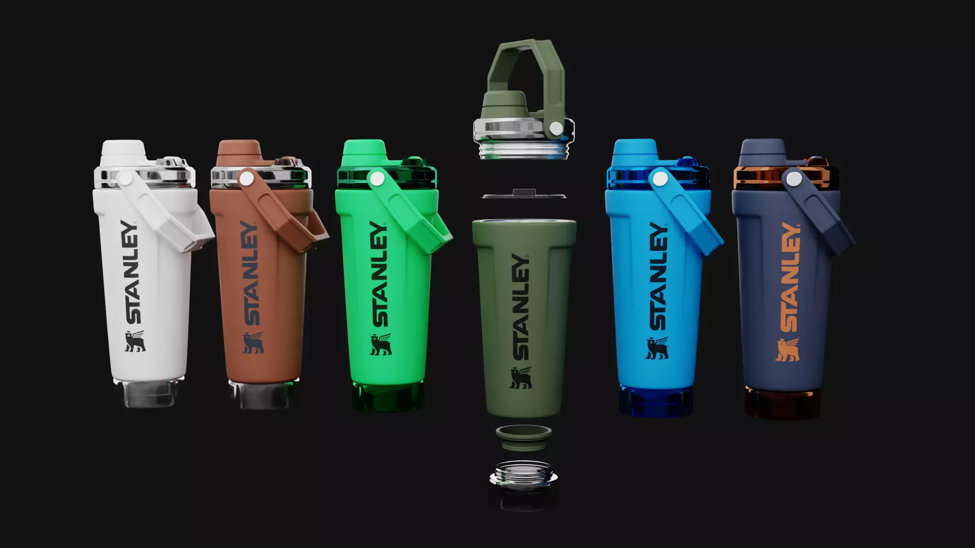 Stanley Activate Shaker Bottle 3D model_2