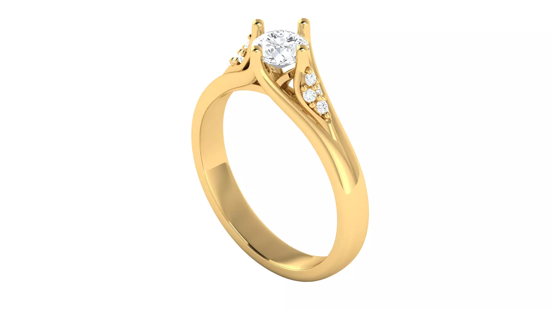 Eternal Promise Diamond Ring 3D print model_11