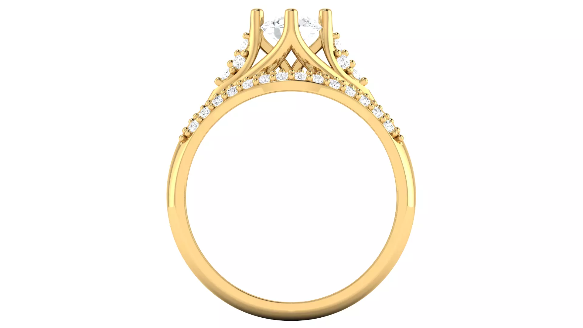 Eternal Promise Diamond Ring 3D print model_2