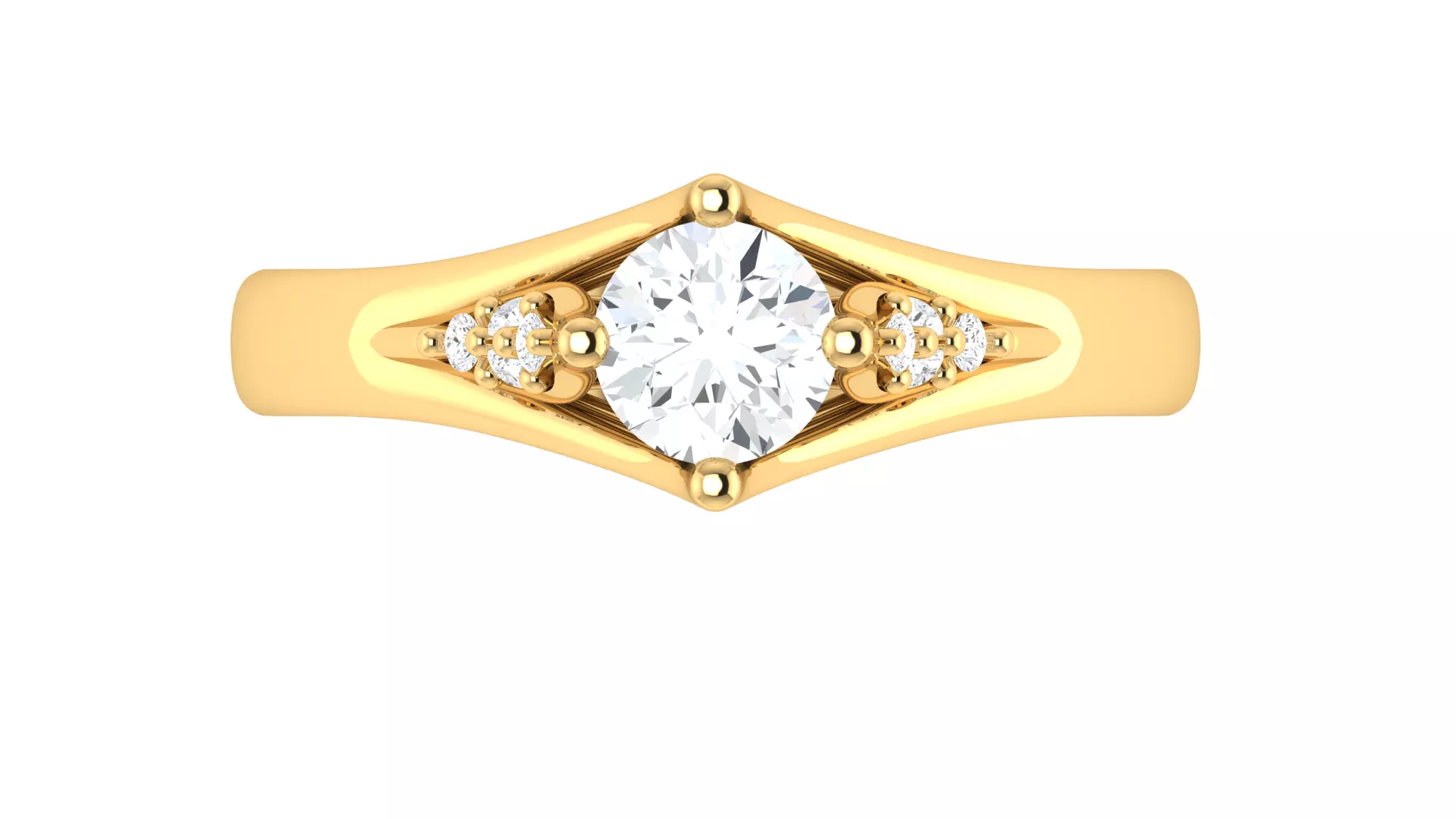 Eternal Promise Diamond Ring 3D print model_1