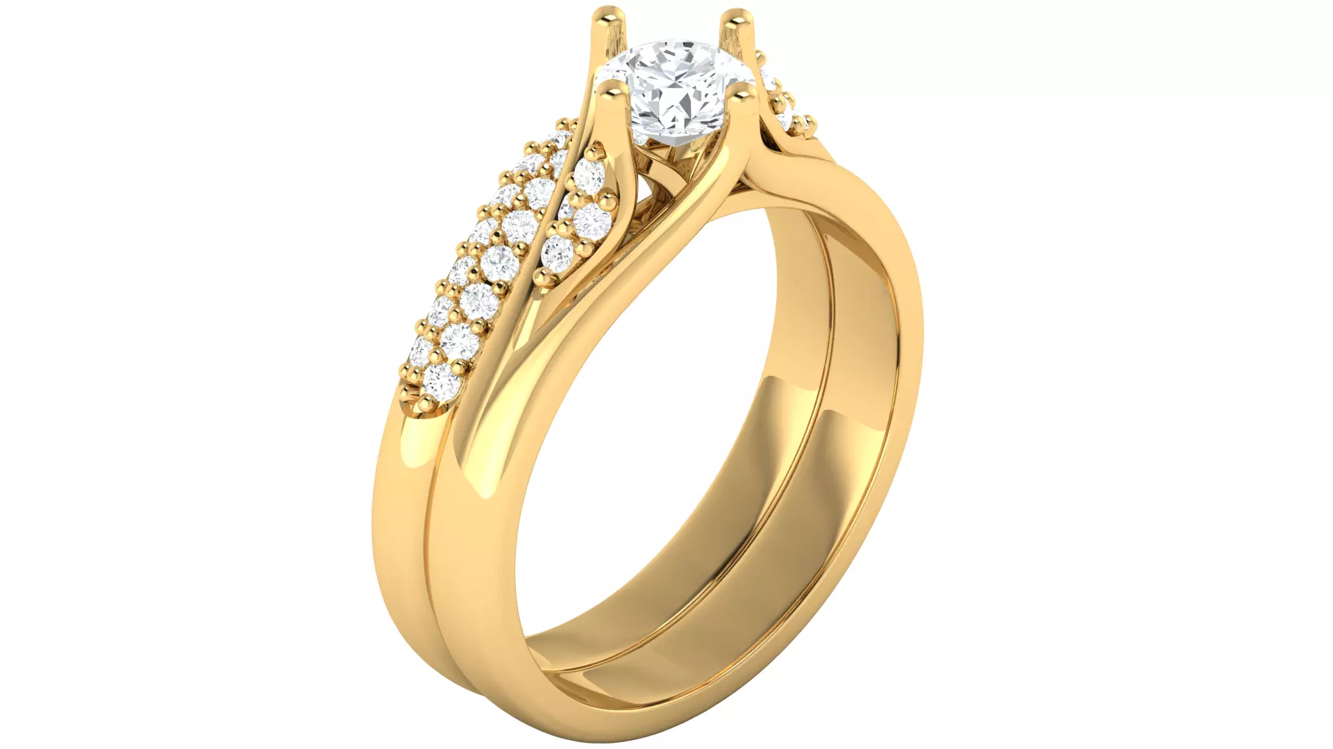 Eternal Promise Diamond Ring 3D print model_8