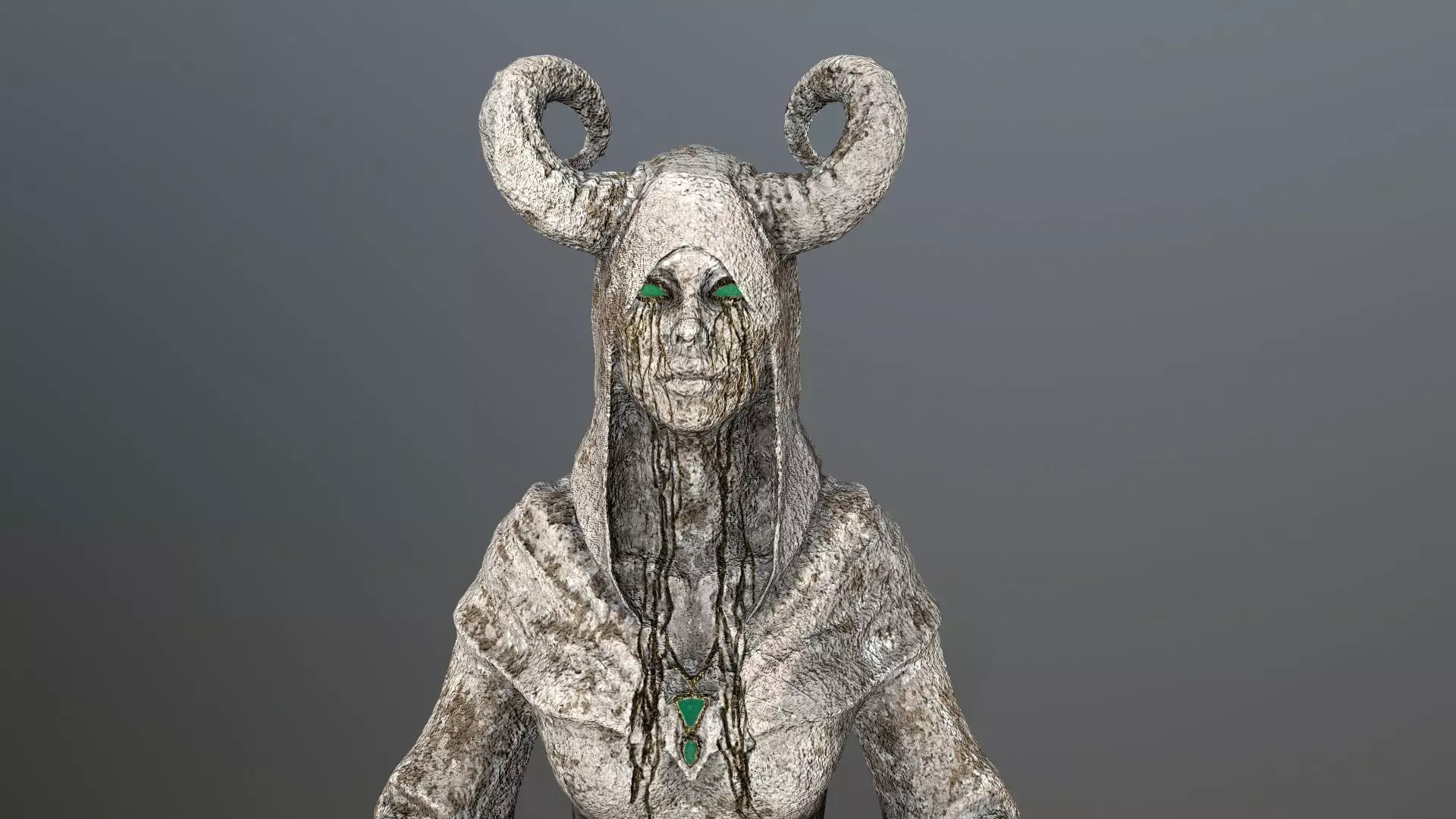 angel fountain  Low-poly 3D model_5