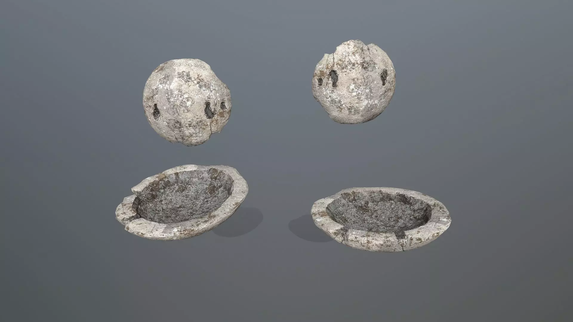 angel fountain  Low-poly 3D model_4