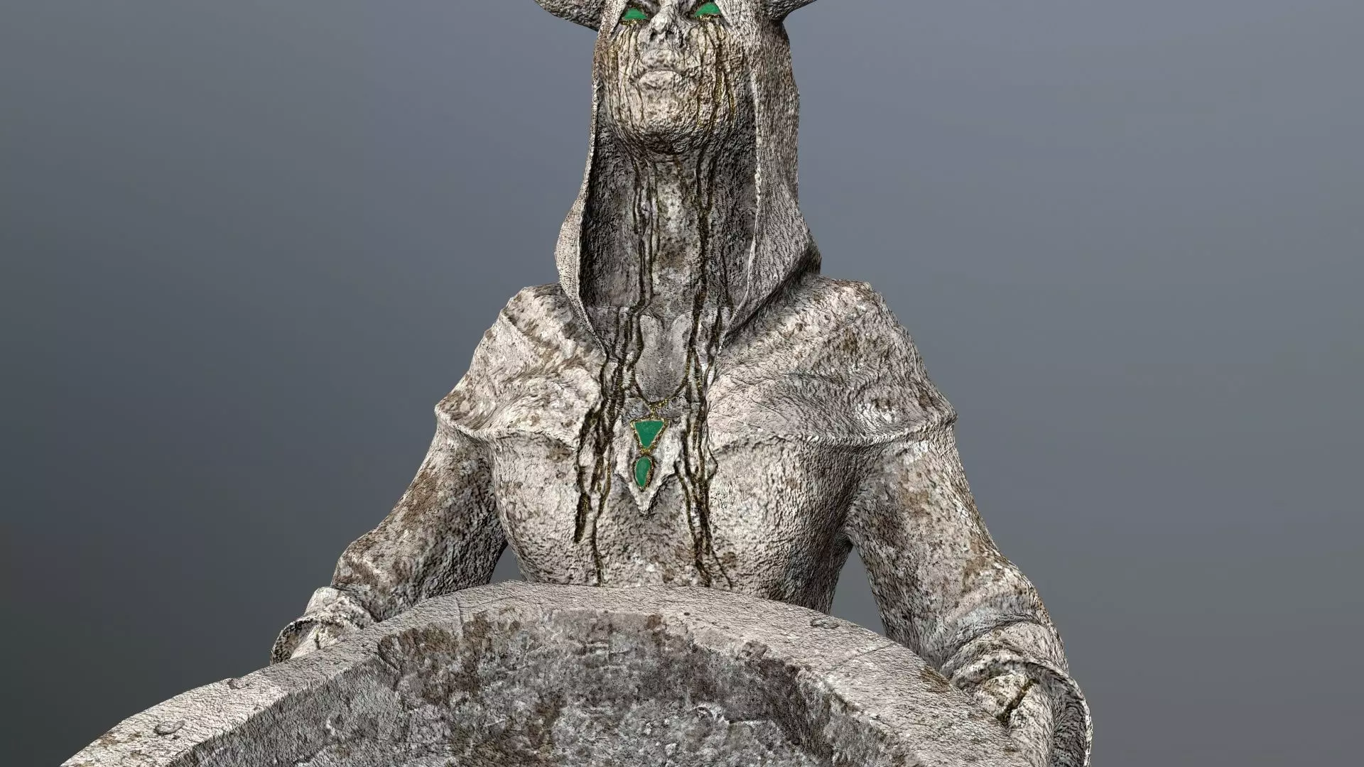 angel fountain  Low-poly 3D model_7