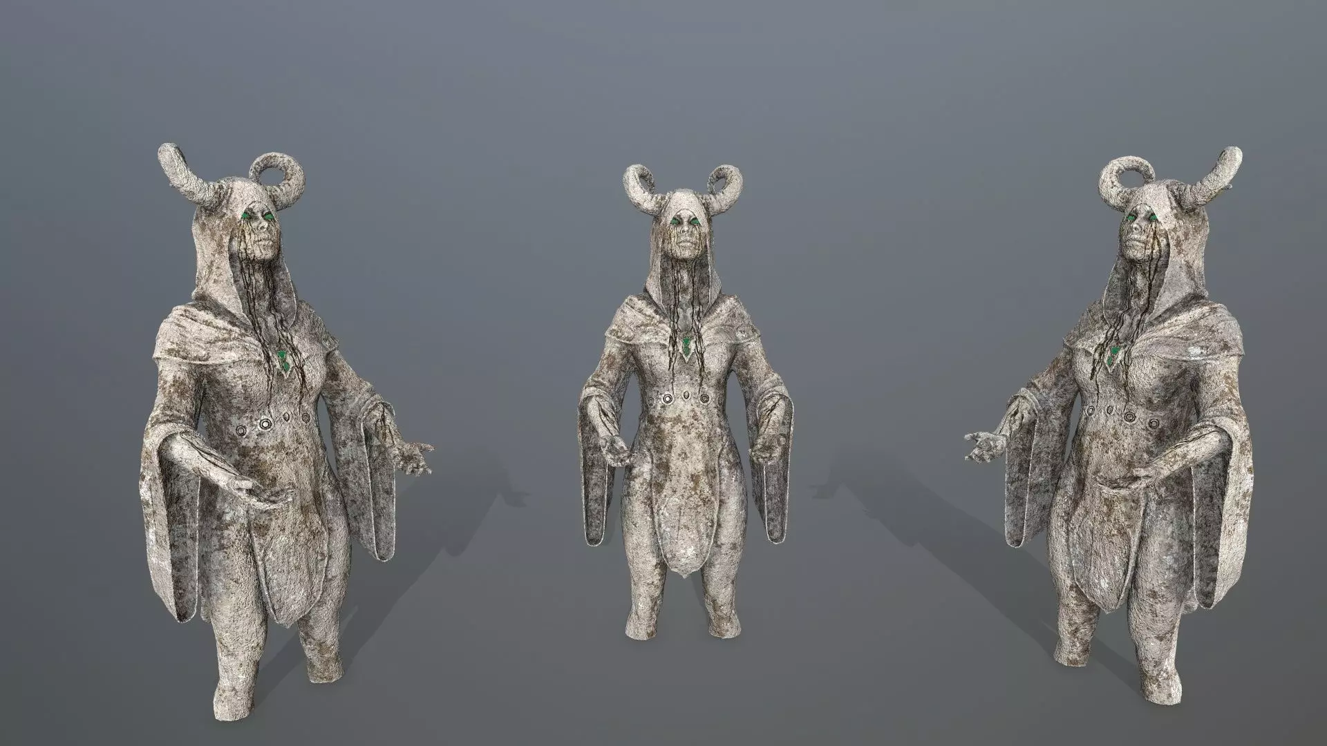 angel fountain  Low-poly 3D model_1