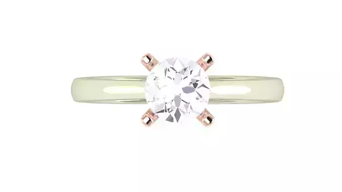 Rose Gold Wedding Band Engagement Ring for Women