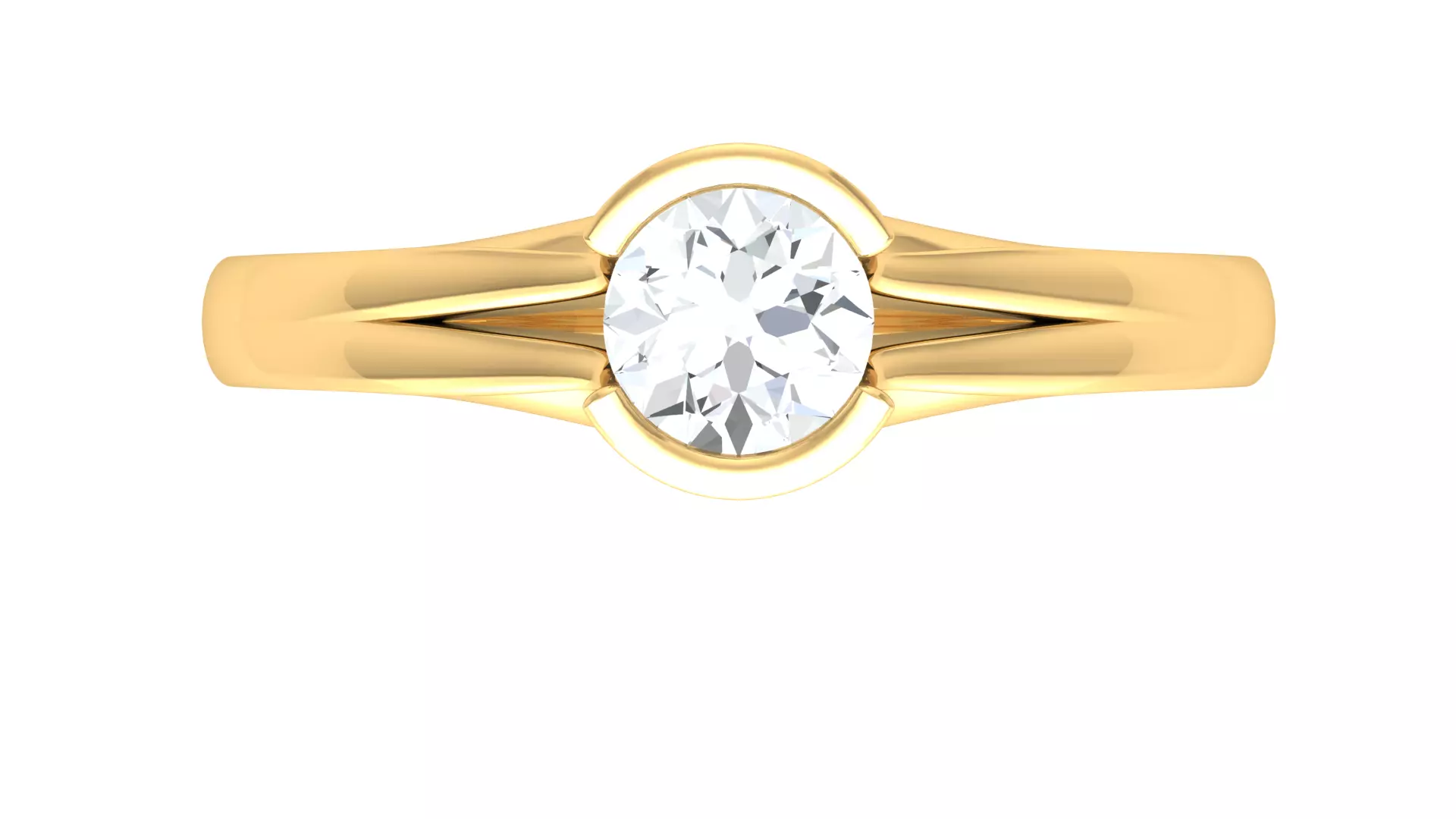 Lovely Solitaire Ring Diahart Diamond 3D print model