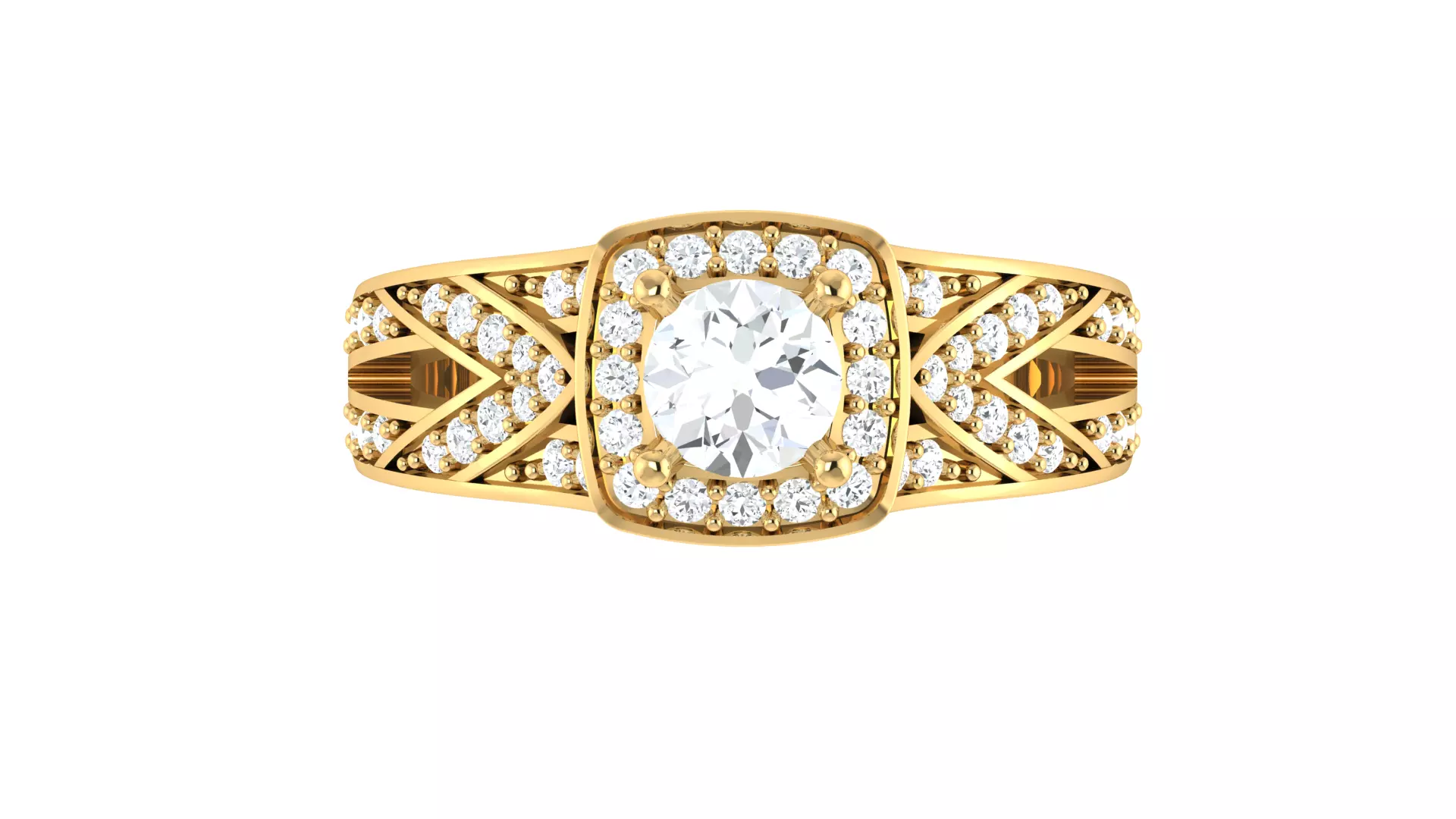 Timeless Garnet Stone Engagement Ring for Women 3D print model