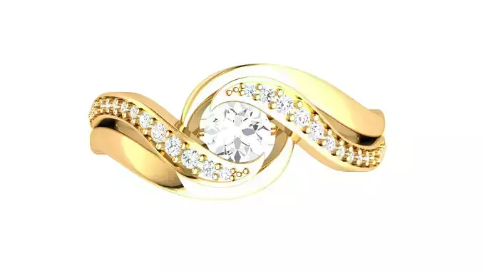 Elegant Fusion Wear Solitaire Ring