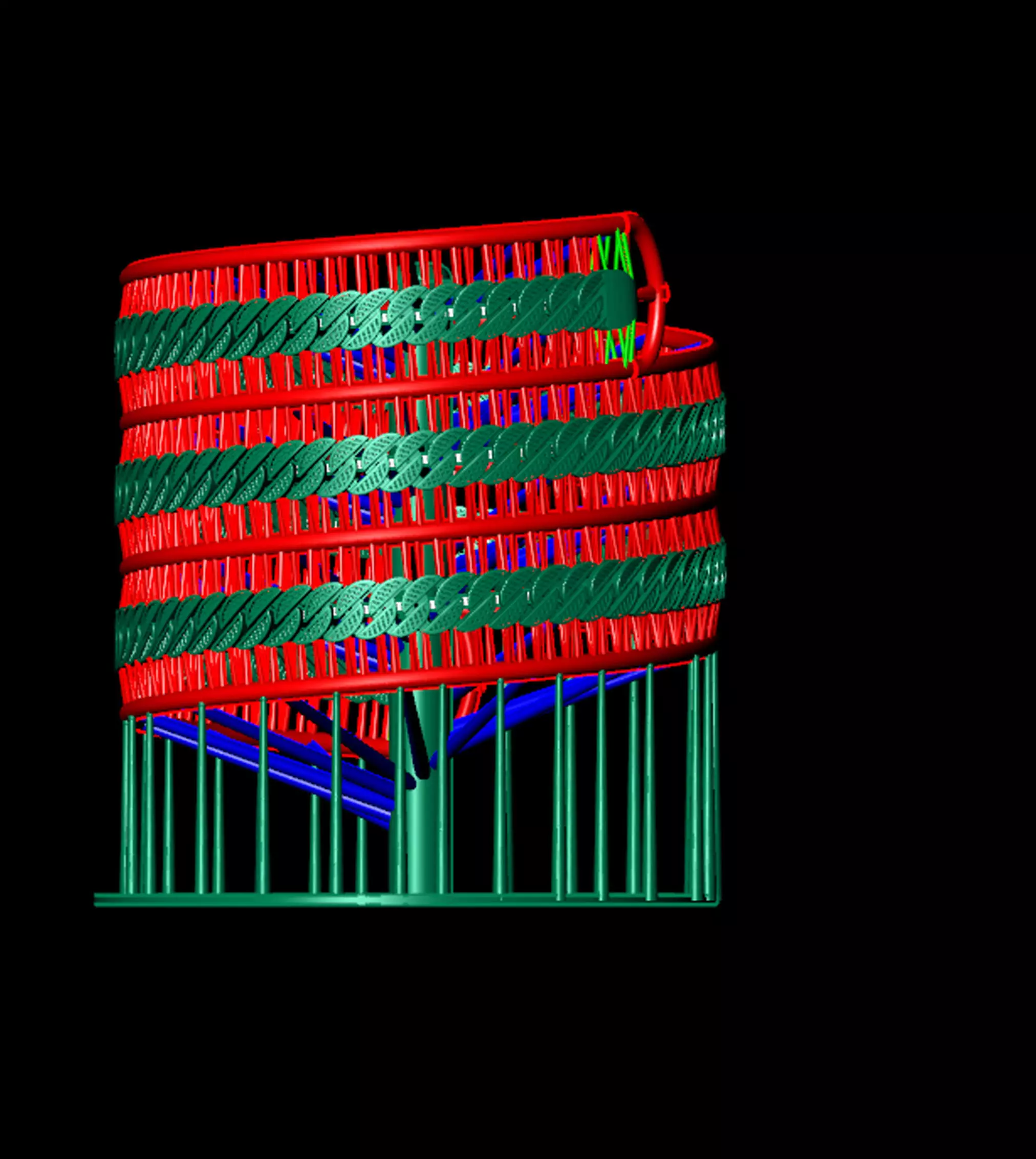 5 SET OF TEXTURE MIAMI CUBAN FULL TREE CHAIN OR NECKLACE 3D Model Collection_3