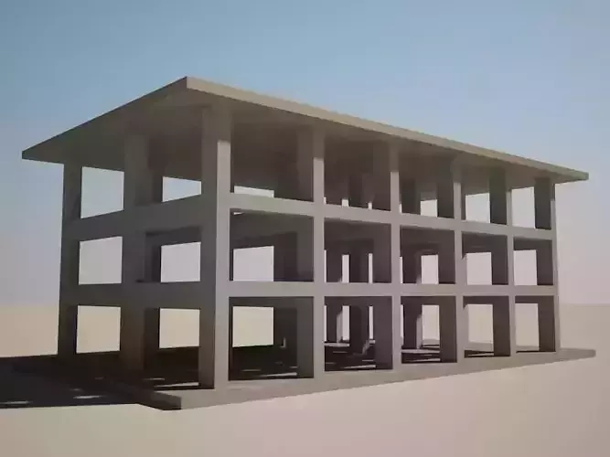 Column Beam structure 3D model