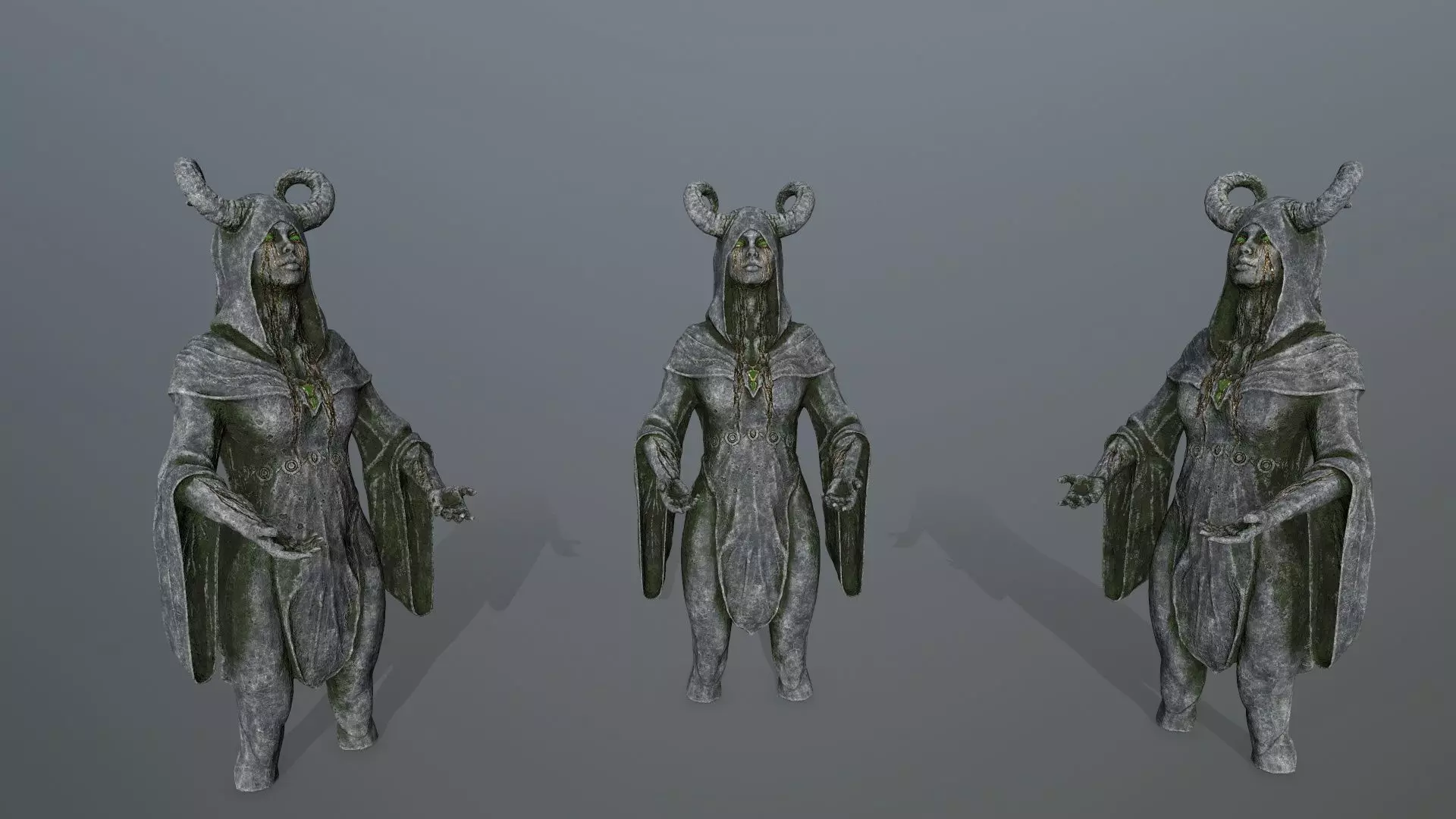 angel fountain Low-poly 3D model_1